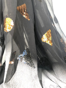 Sequinned Silk Georgette - Glasgow Fabric Store