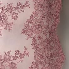 Load image into Gallery viewer, Embroidered corded lace - Glasgow Fabric Store
