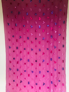 Sequinned Silk Georgette - Glasgow Fabric Store